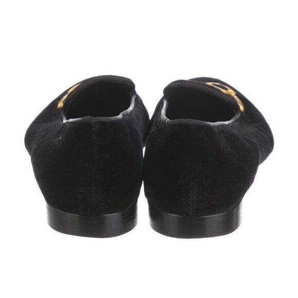 Ralph Lauren Collection Black Velvet Gold Bullion Embroidered Snake Slipper - Picture 8 of 16